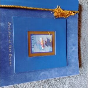 Blue Graduation Photo Album with Gold Tassel